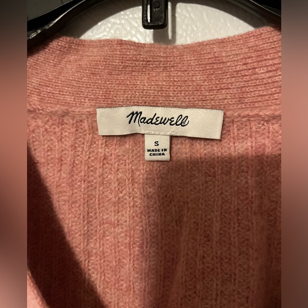 Madewell Ribbed Lyle Henley‎ Sweater Womens Size S Pink